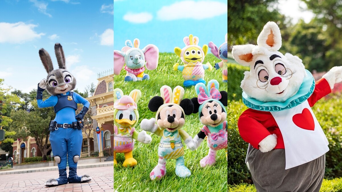 米奇、米妮戴兔耳朵太可愛！香港迪士尼春季周邊、美食萌到失心瘋，還派出復活節限定兔子主角穿梭樂園