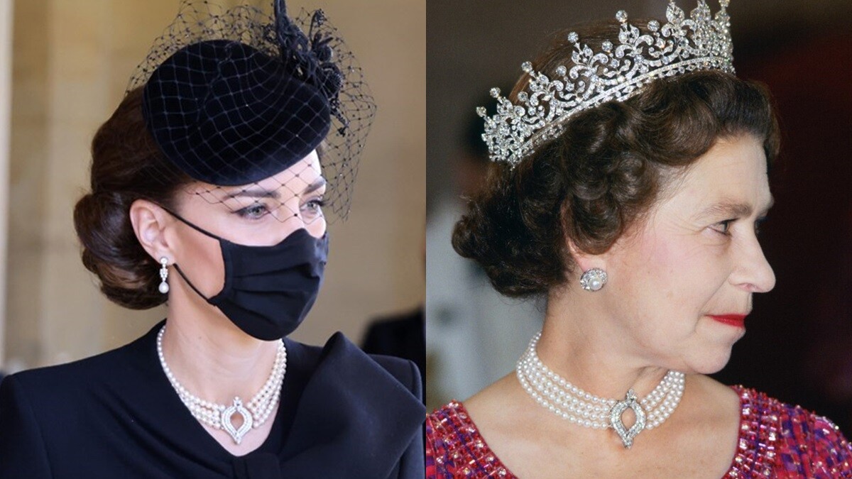 向菲利普親王致敬！凱特王妃配戴的珍珠項鍊，英國女王、黛安娜王妃都戴過，還有這些小故事