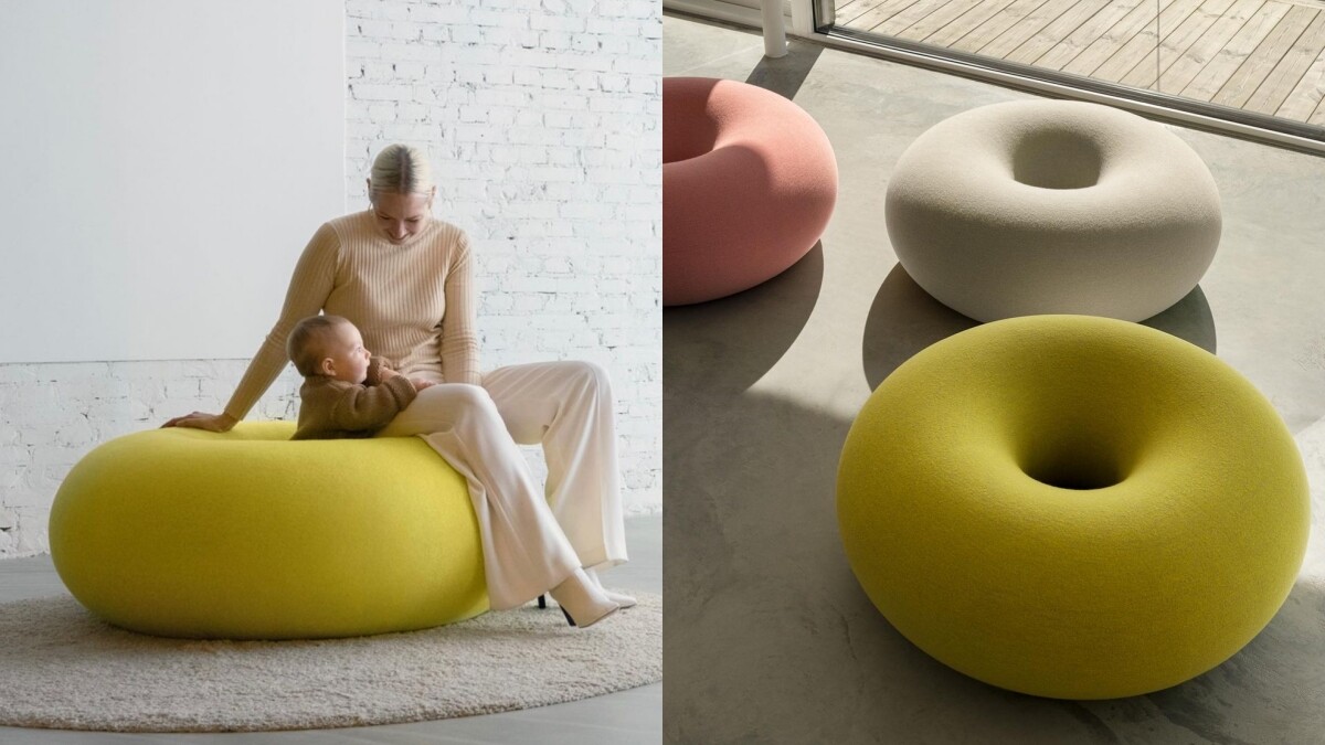 坐上去就起不來！瑞典「巨大甜甜圈座椅」超萌問世，棉花糖輕甜色調、無接縫設計，立刻為居家空間療癒加分