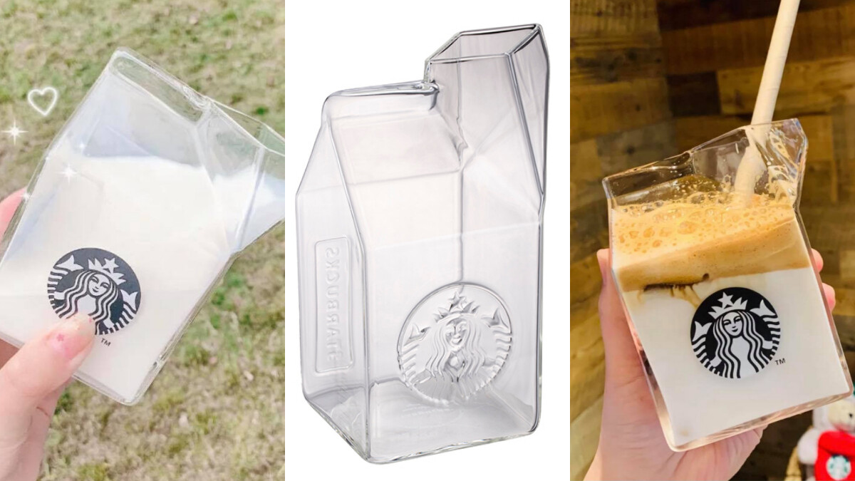 星巴克牛奶玻璃杯台灣上市！全透明女神LOGO仙氣破表，不管裝牛奶還是拿鐵都太美了
