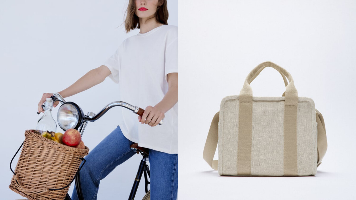 Zara最新自行車購物籃！時髦外型也是溫馨居家蔬果擺飾，還有超仙米色保冷購物袋值得購入