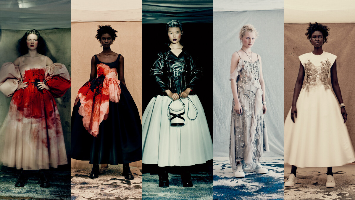當時裝成為藝術品，十個造型帶你解析 Alexander McQueen 2021 秋冬女裝系列 
