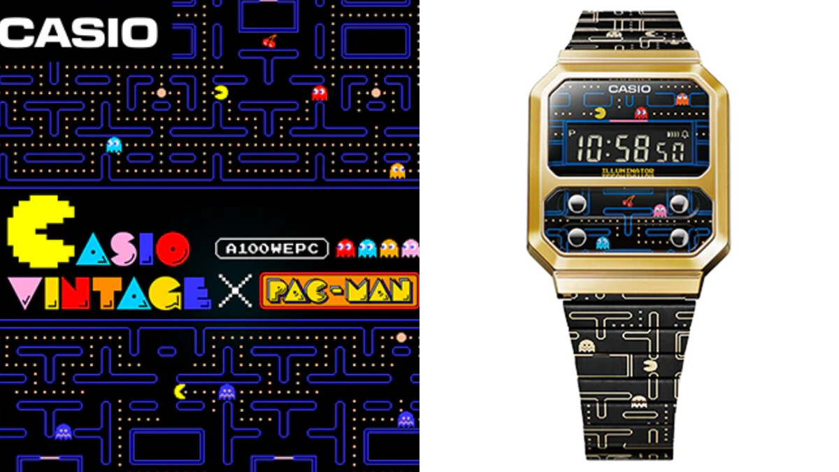 經典遊戲《小精靈》變身數位錶！Casio X Pac-Man攜手推出首款聯名錶，復古控一定要收藏