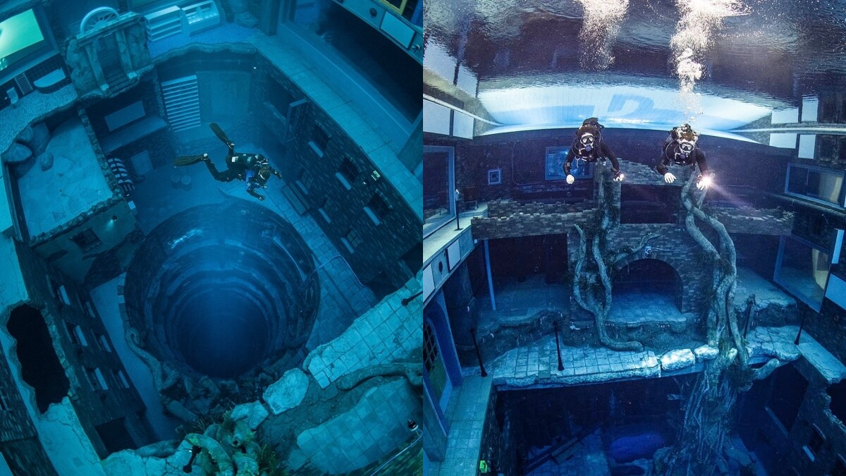 全球最深游泳池！杜拜Deep Dive Dubai打造水下60公尺「沉沒城市」，殘壁、老樹超壯觀，潛水愛好者必朝聖