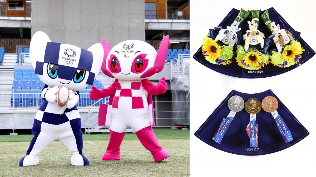 奧運勝利花束藏洋蔥，以311大地震災區花材製作，是對選手的祝福也象徵重生的日本