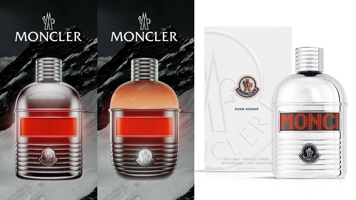 「羽絨衣之王」Moncler香水2021亮相！瓶身上竟然有LED螢幕可以輸入文字