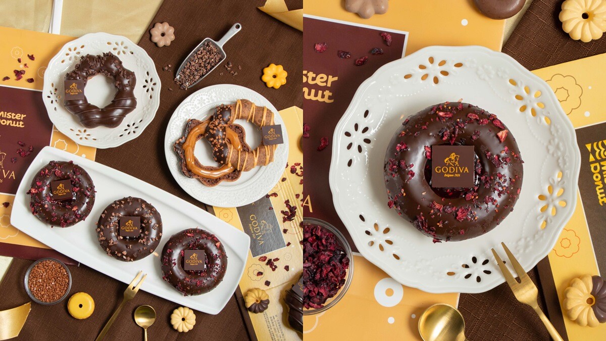 Mister Donut與GODIVA推最奢華巧克力甜甜圈！鹽焦糖及生巧克力波堤限定登場