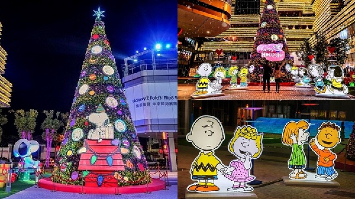 SNOOPY聖誕樹點燈！超萌史努比攻佔南紡購物中心，燈光雪花秀時間整理
