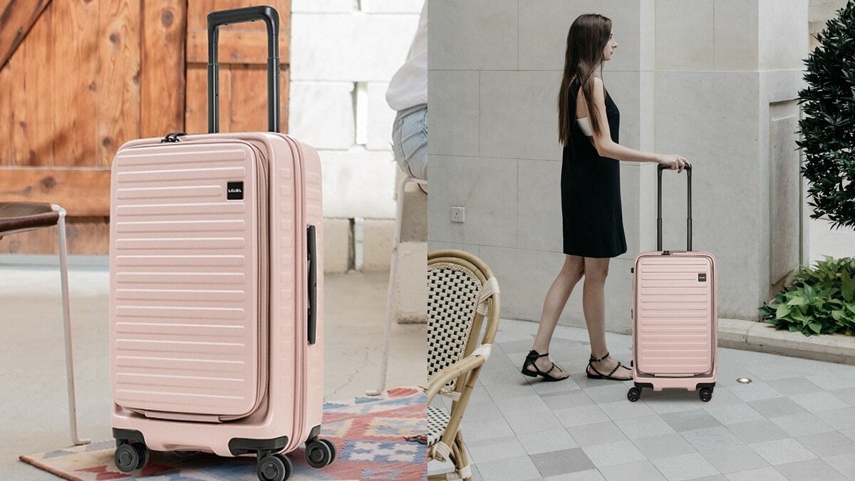 日系品牌LOJEL推出台灣限定尺寸！CUBO FIT 24吋輕旅行李箱，嫩粉玫色太甜美