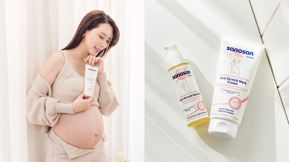 專為孕媽咪而生！媽咪網紅舒安大推德國珊諾護理油＋抗紋霜，溫潤呵護孕期肌膚，幫你只留下和寶寶的美好，肚皮不留痕跡。