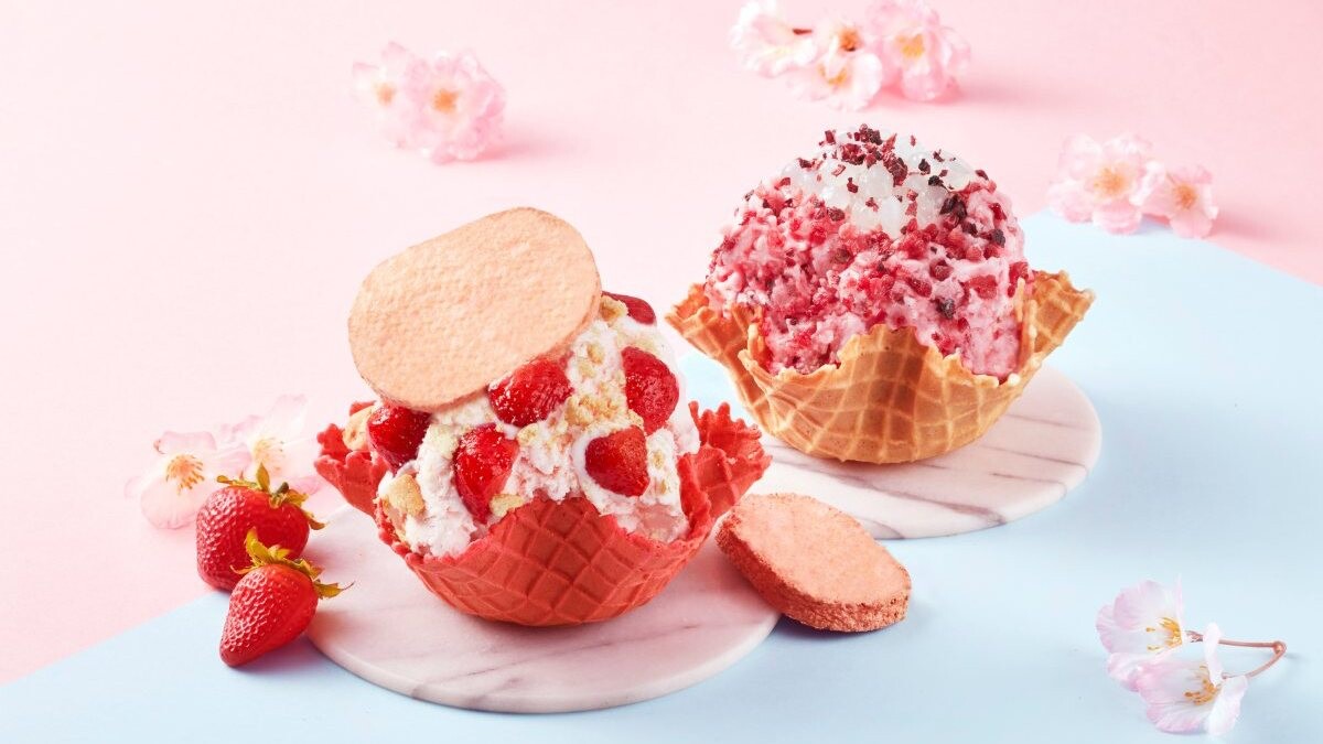 COLD STONE櫻花粉冰淇淋夢幻登場！人氣草莓冰搭達克瓦茲太好吃
