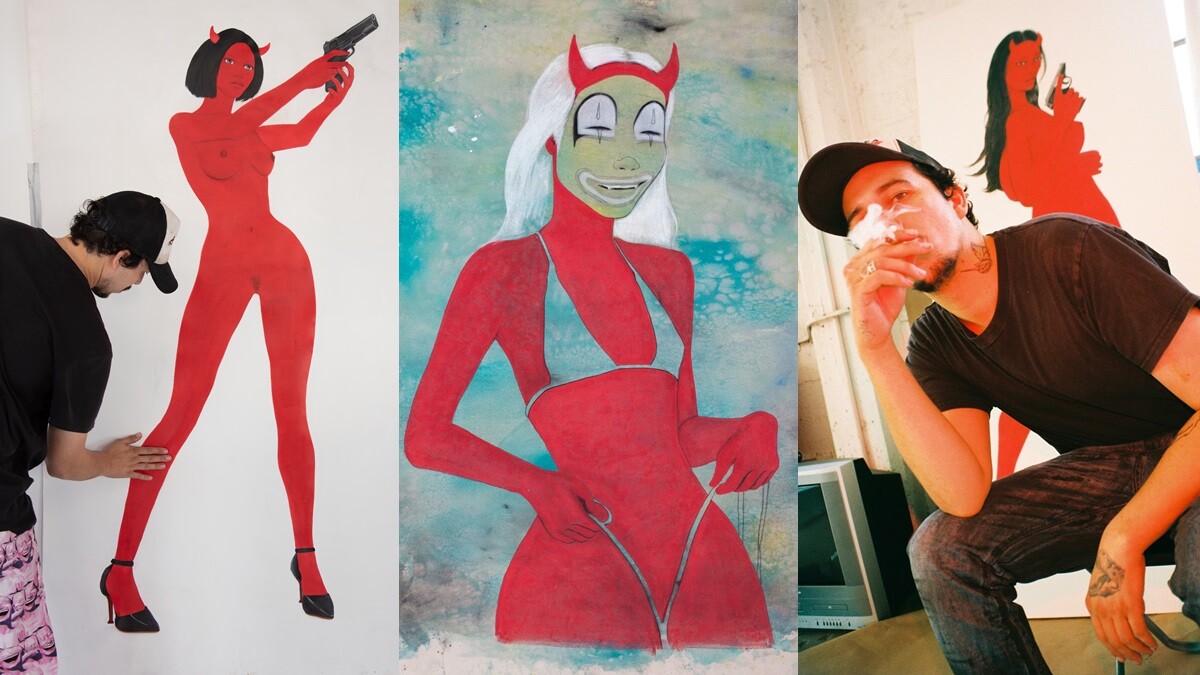 洛杉磯鬼才藝術家Tyler Rexeisen來台展出！紅色惡魔裸女意象，連村上隆、肯爺都瘋愛