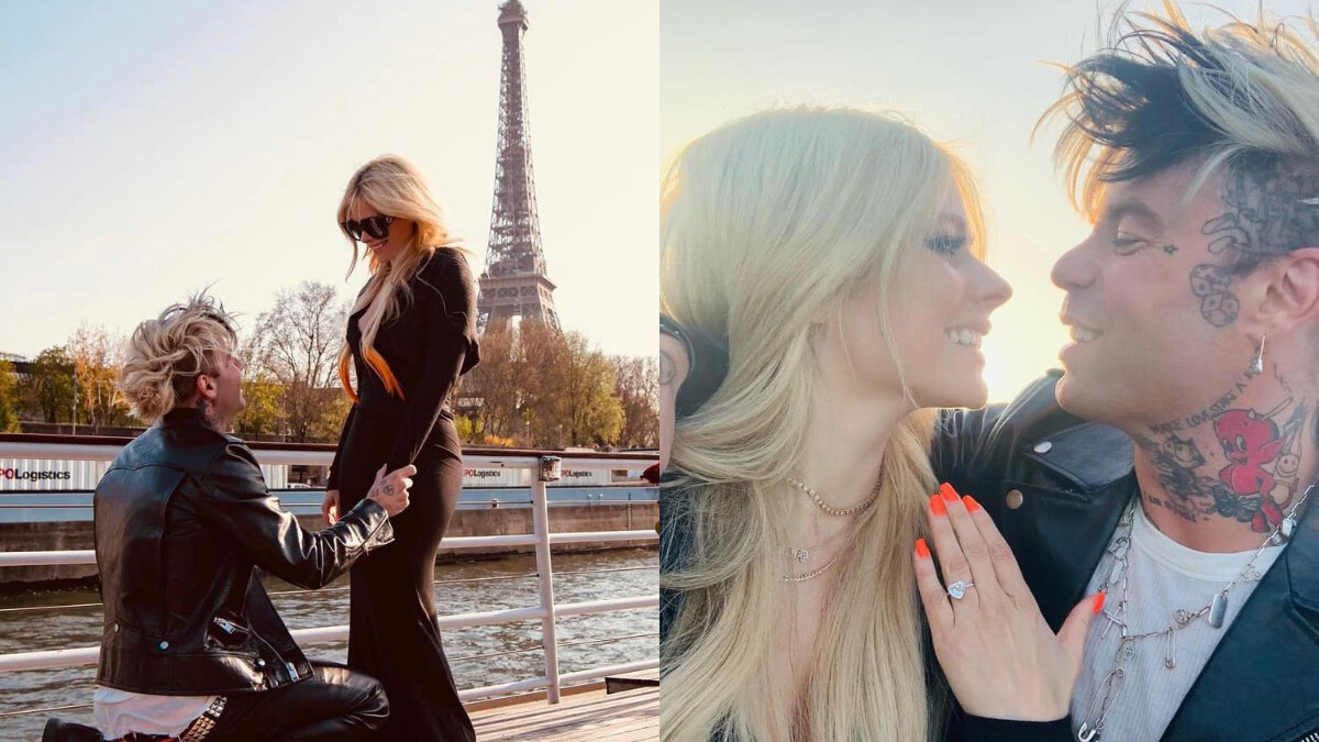 艾薇兒訂婚了！男友Mod Sun巴黎鐵塔前浪漫求婚：「我們相遇的那一天，我就知道妳是對的人。」