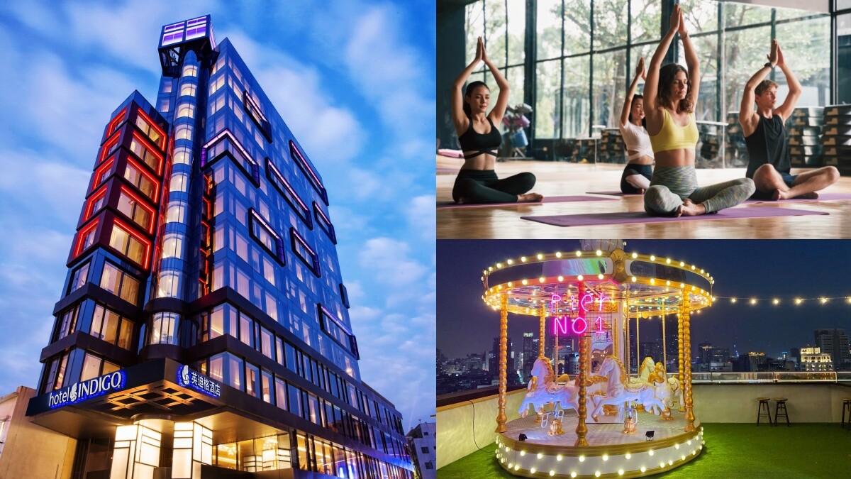 歐美超夯「紅酒瑜伽」來台灣了！高雄英迪格酒店首推微醺課程，更打造高空酒精遊樂園
