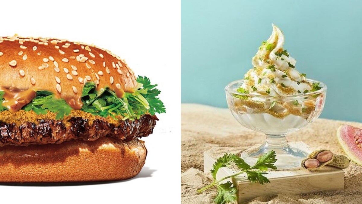 漢堡王推花生香菜漢堡與聖代！超狂香菜刈包烤牛堡，敢挑戰嗎？