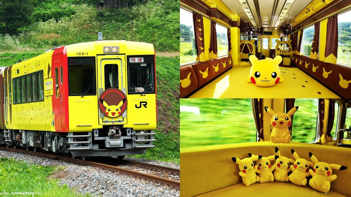 JR東日本「皮卡丘列車」載你出去玩！巨大萌趴玩偶、整台黃澄澄，此生必搭一回