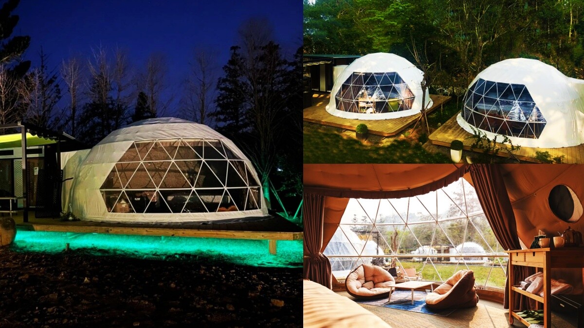2022南投豪華露營「峇嵐杉丘」入住球型透明星空帳！綠意山林環繞，看星星入夢鄉、被陽光喚醒