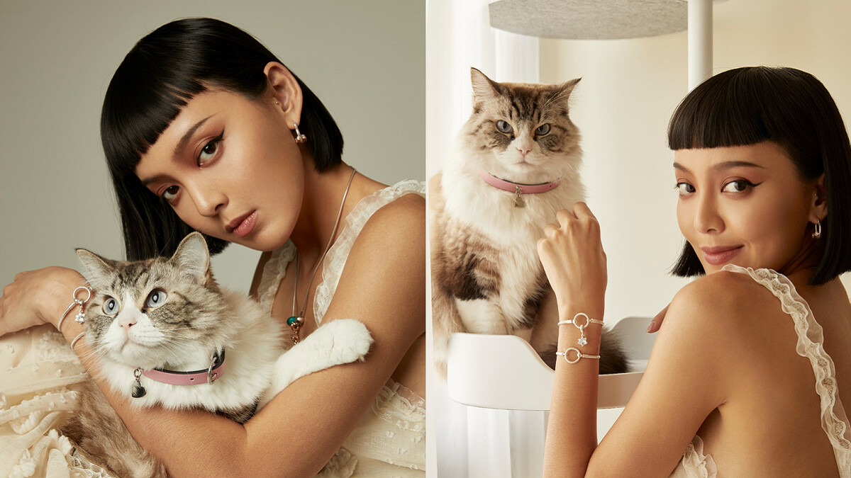 Kiwi李函與美女的貓系相伴，戴上全新Pandora Moments系列將這份獨特情感隨身攜帶：「我們就像情侶般彼此能獨立又互相粘膩！」