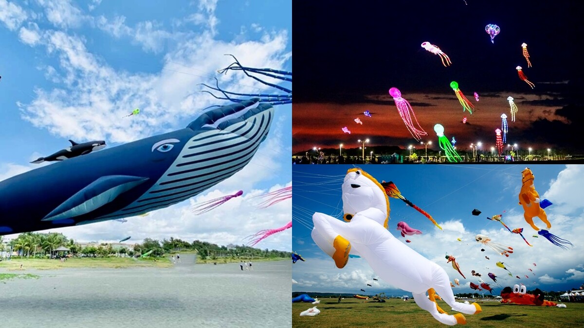 2022新竹風箏節有「16米鯨魚風箏」翱翔！千箏齊飛超壯觀，更首度有LED夜光風箏亮相