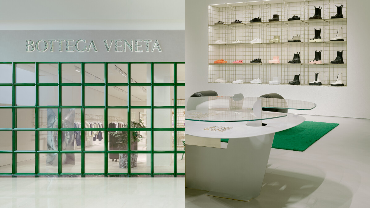 Bottega Veneta全新店裝亮相：抽象編織、鸚鵡綠更衣間…空間設計概念3亮點