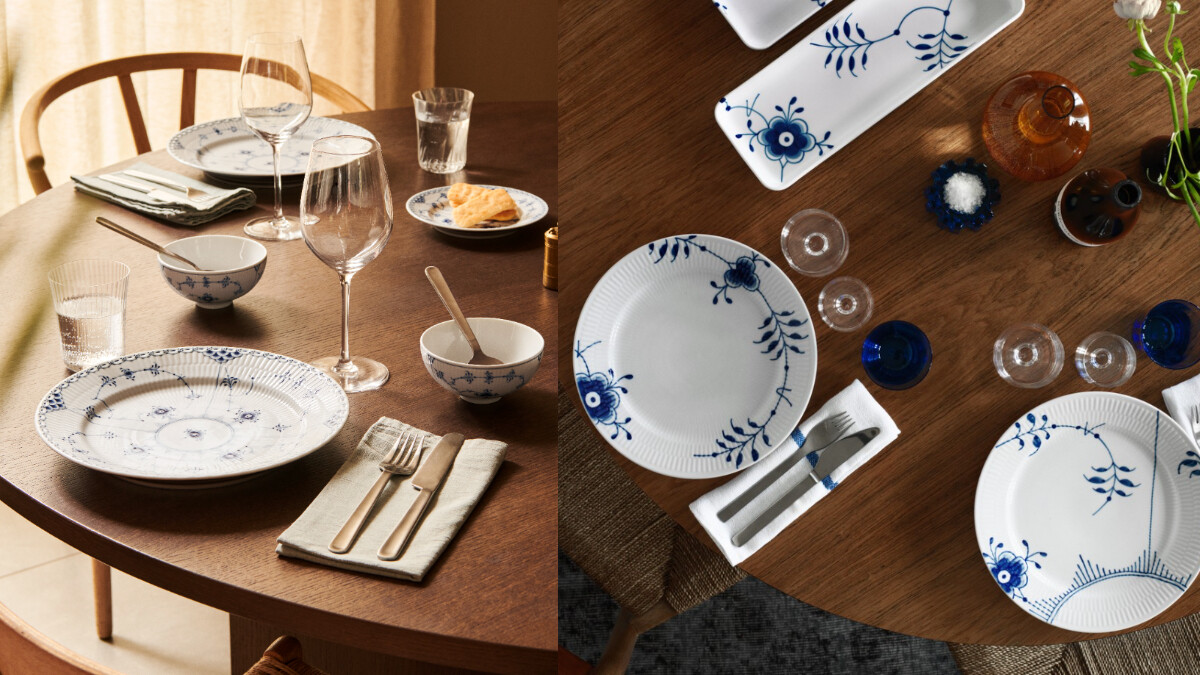 皇家哥本哈根2022年度推出丹麥女王登基50週年特別版餐瓷，經典唐草系列低調奢華盡顯皇室尊貴氛圍，丹麥藍餐桌讓日常充滿品味和不凡 