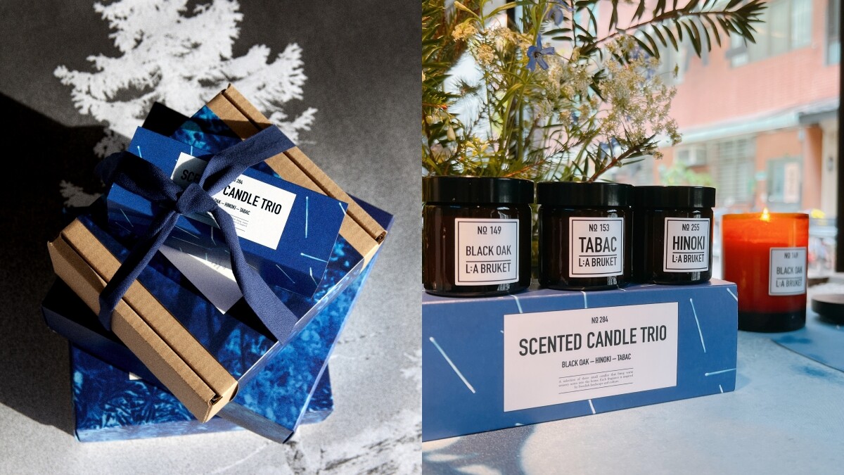 L:A BRUKET 2022首度推出聖誕禮盒，藍晒視覺設計完美捕捉北歐冬日氛圍