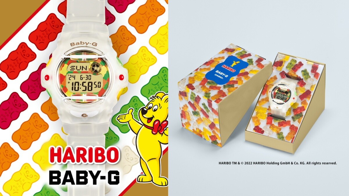 卡西歐BABY-G X Haribo小熊軟糖聯名手錶！超萌特殊包裝、開背光燈有驚喜