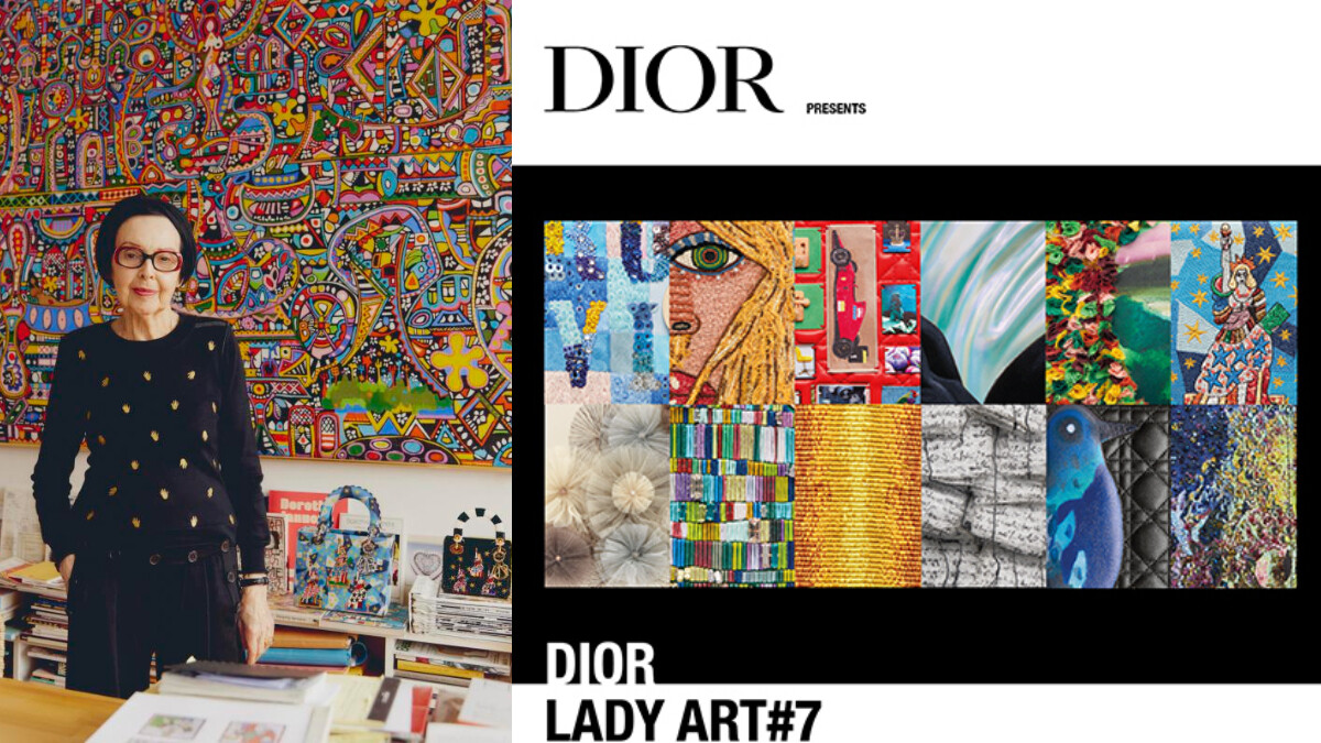DIOR LADY ART #7 藝術家限量系列，命運不凡的 Lady Dior 經由藝術家巧手巧思，為永恆經典賦予新生命，以建築般線條搭配經典籐格紋，體現 Dior 大膽優雅的雋永風格。