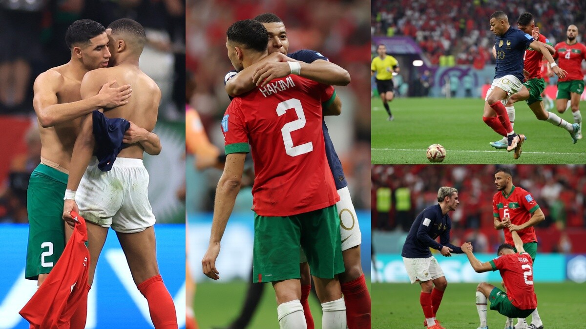 【2022世足】法國對摩洛哥2:0進冠軍戰！姆巴佩、哈基米交換球衣擁抱畫面太養眼