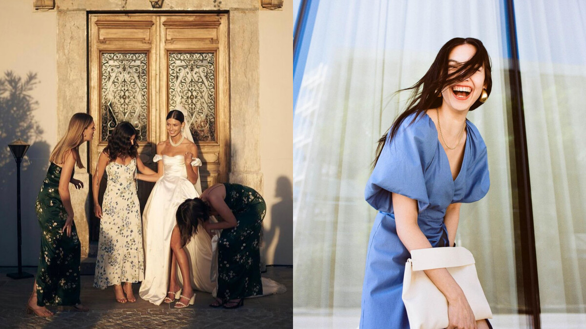 婚禮穿搭的洋裝選擇：印花設計、緞面材質…這4種洋裝兼顧禮貌與氣質