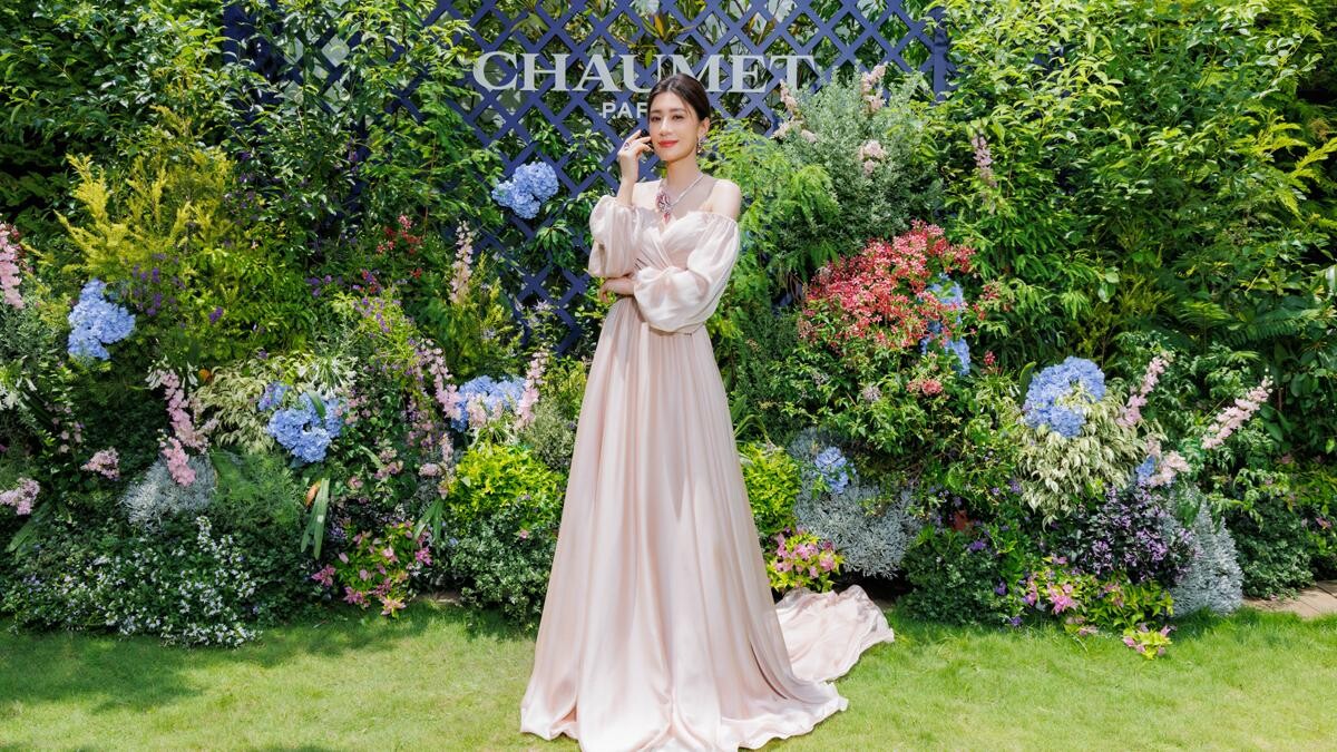 賈靜雯出席公主冠冕御用品牌Chaumet 2023全新頂級珠寶展