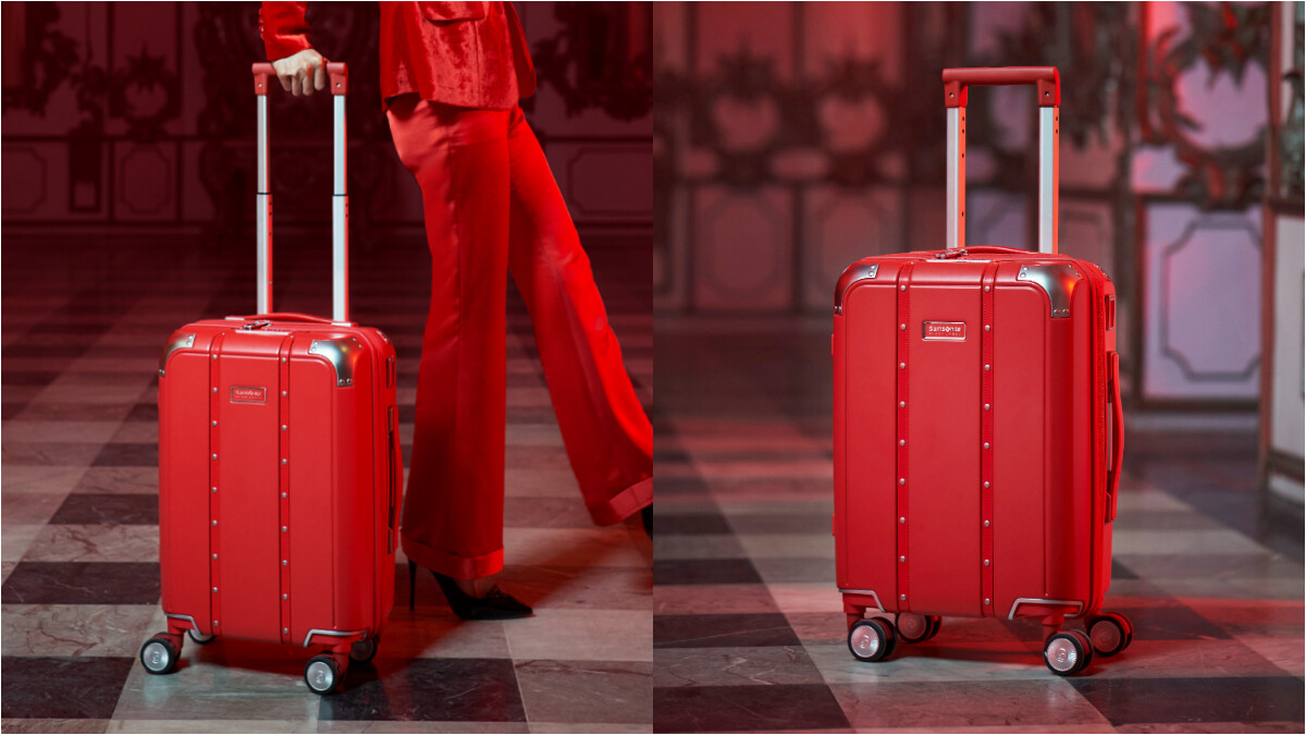 Samsonite推出絕美頂級黑標「Re.Classic」行李箱！添加鉚釘搖滾元素，華麗紅款必收