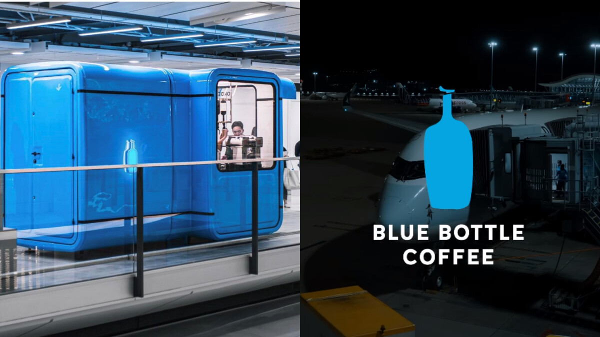 Blue Bottle Coffee藍瓶咖啡登陸香港機場！令人難以抗拒的鮮藍快閃店，營業到深夜12點