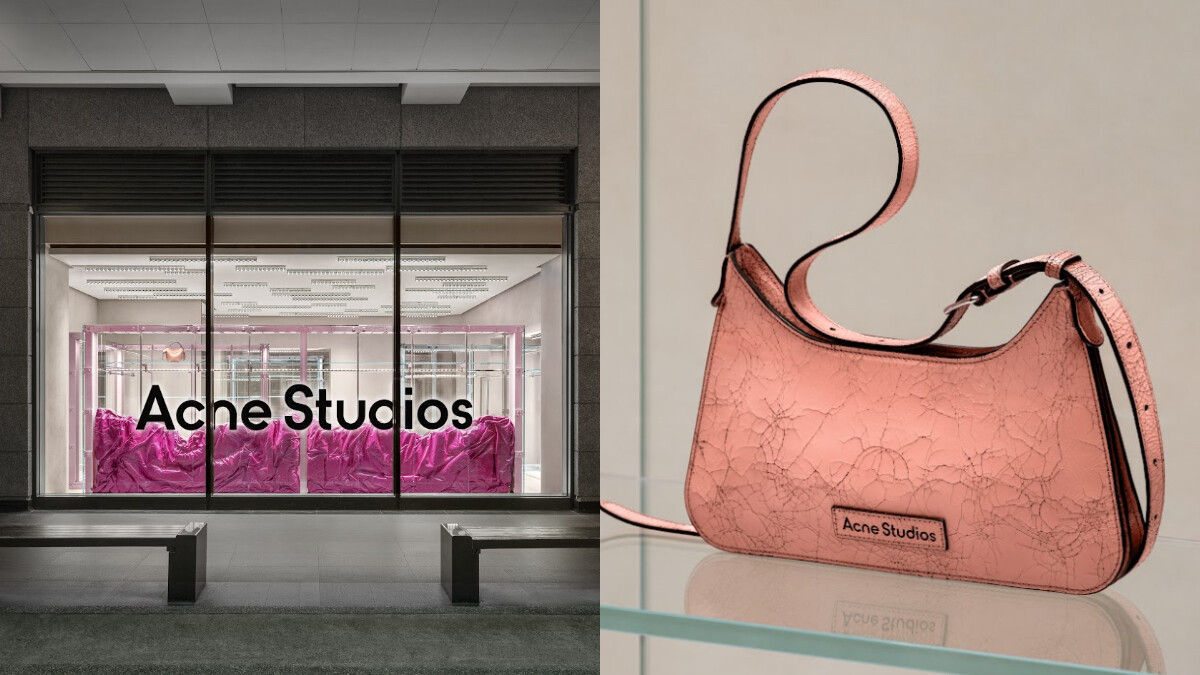 小方臉Acne Studios於台北新光三越A9開幕了！爆裂紋粉色手袋、蝴蝶結隨身鏡限量開賣