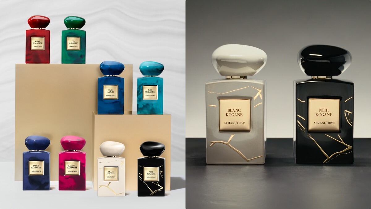 Giorgio Armani高級訂製香水寰遊系列以異國寶石為靈感，2024最新推出以日本為靈感的「璨白金繼、黑冽金繼」