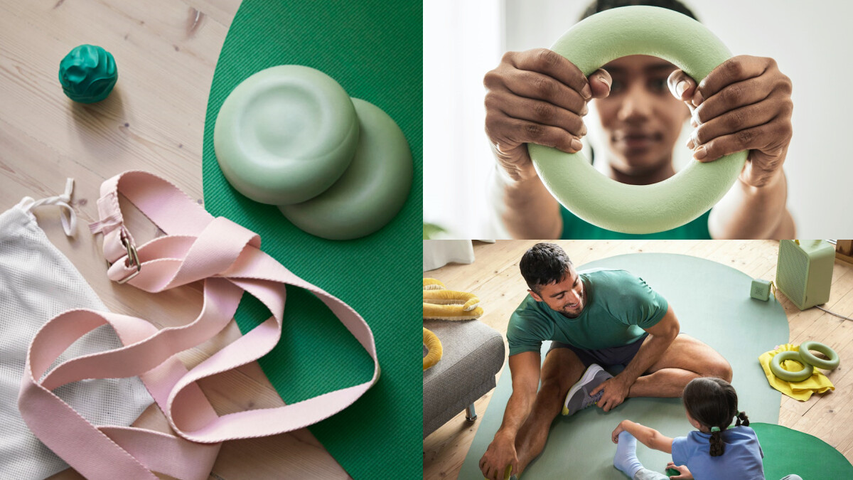 IKEA最美運動系列登場！薄荷綠啞鈴、粉色瑜珈帶洋溢清新柔和氛圍，春天甩油最佳幫手
