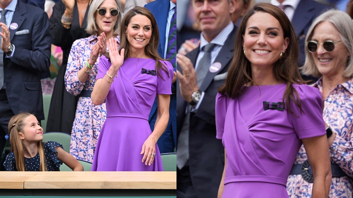 凱特王妃出席溫布頓網球公開賽！簡約墜式耳環+修身洋裝打造優雅好氣色