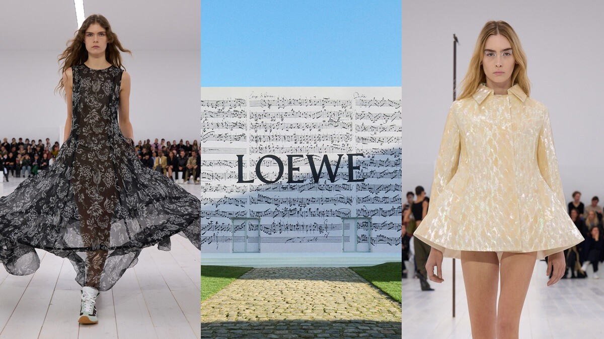 五張圖看秀｜Loewe 2025春夏進入純白異世界！Jonathan Anderson竟創造出會飛的衣服