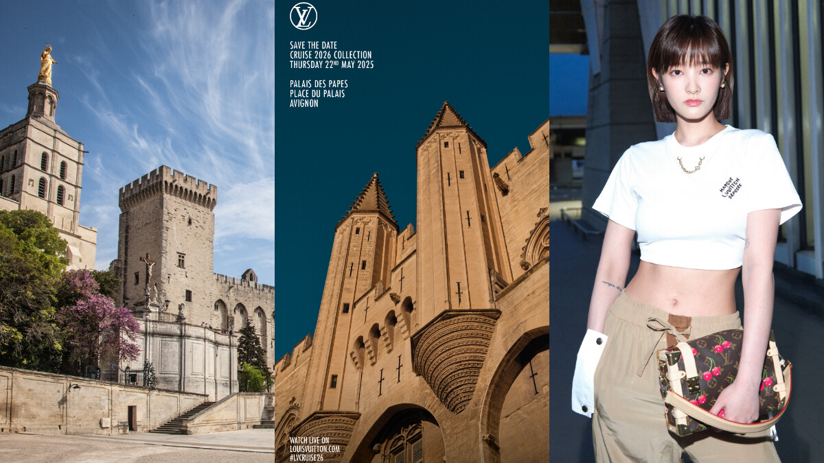 路易威登LV2026早春選址南法亞維儂教皇宮Palais des Papes,大使精靈王子Felix、王淨現身機場準備出席