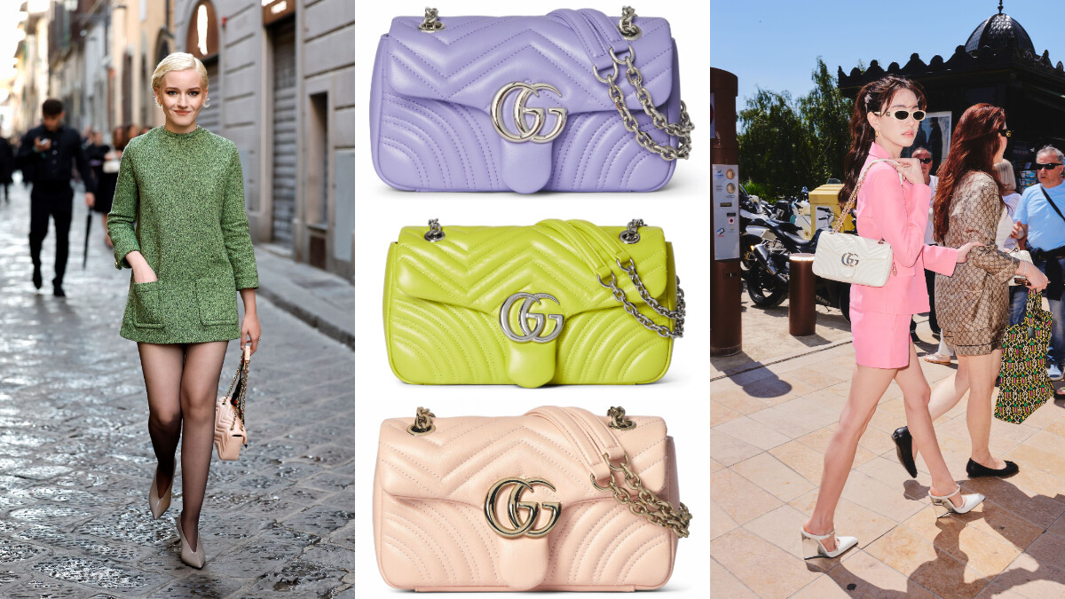 歐美名人搶先示範!GUCCI GG Marmont 全新 Sorbet 雪酪色系列包款入手資訊、搭配技巧一次看