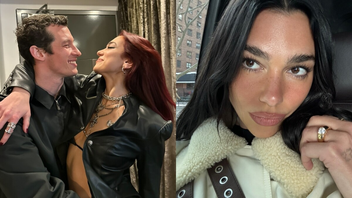 杜娃黎波Dua Lipa訂婚了!手上非典型婚戒背後有浪漫故事,加碼看兩人超甜情侶穿搭風格