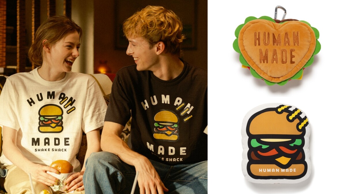 漢堡控必須帶走!Human Made聯名Shake Shack太香了,愛心漢堡掛飾、抱枕通通想咬一口