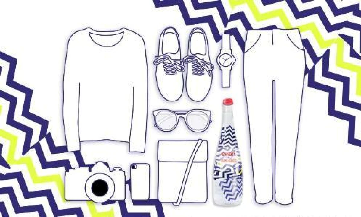 KENZO雙人組設計師打水仗,evian® 奉陪