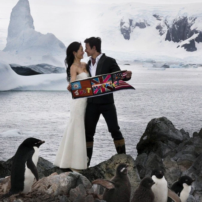 好浪漫!Janet與混血老公George南極夢幻婚禮影片將首度曝光