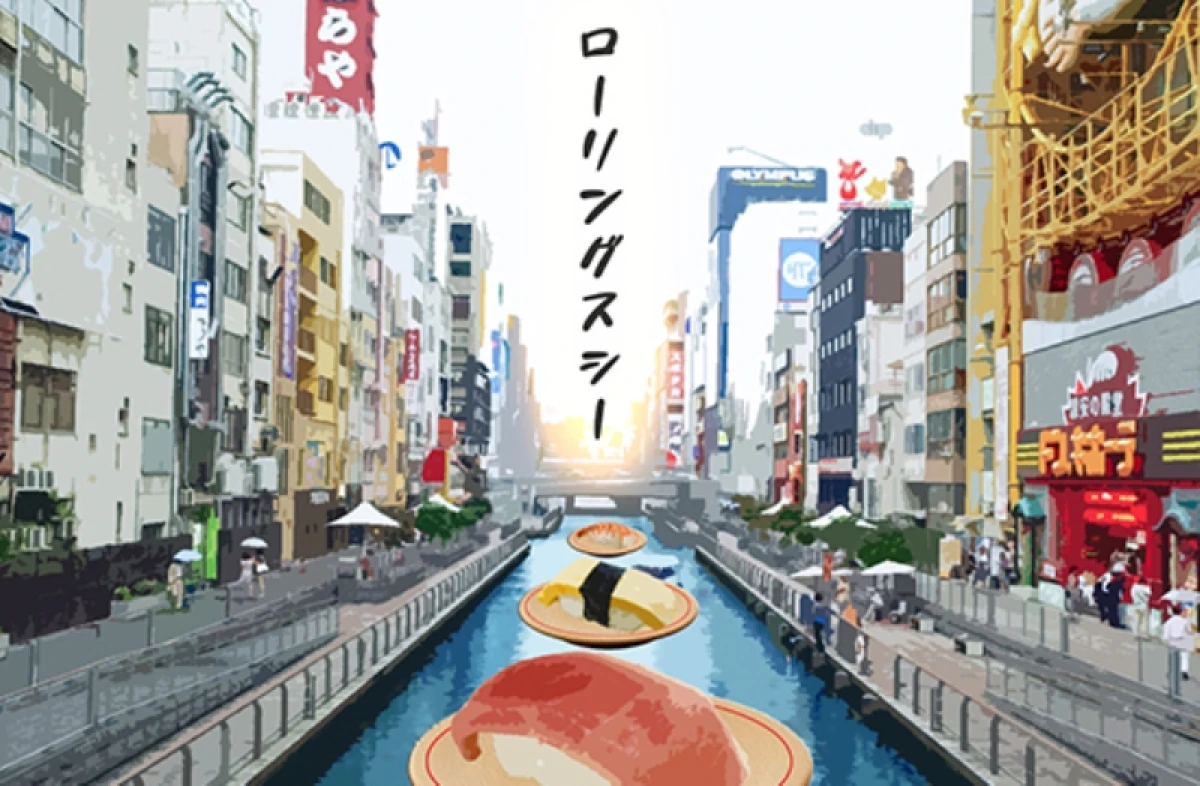 大阪巨人壽司來了! 10月秋天旅遊季千萬不要錯過河流上的大壽司阿~