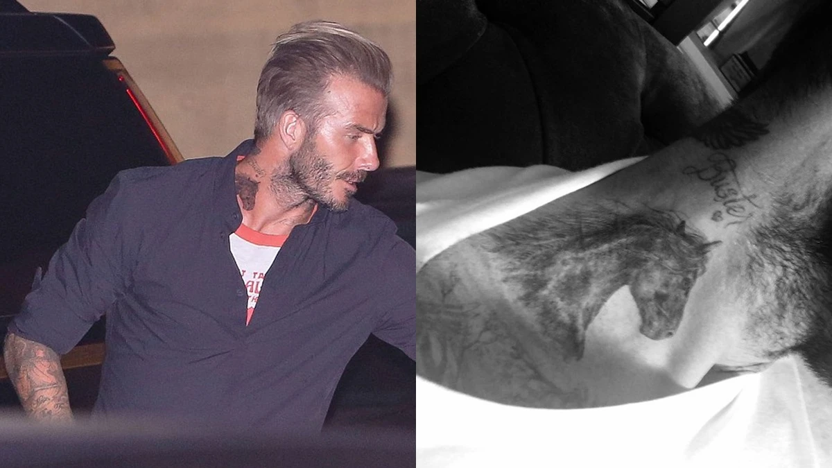 貝克漢右頸添新刺青!連嬌妻維多利亞都大讚