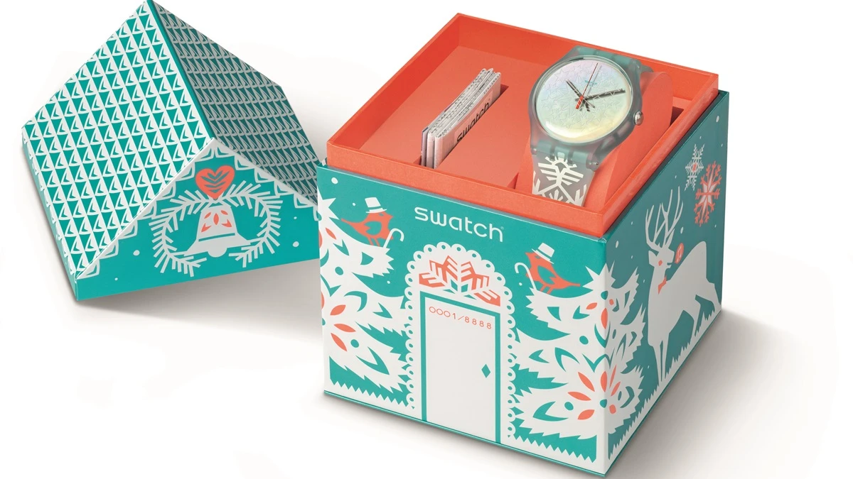 白色雪花灑在聖誕屋頂上!SWATCH聖誕禮盒系列登場