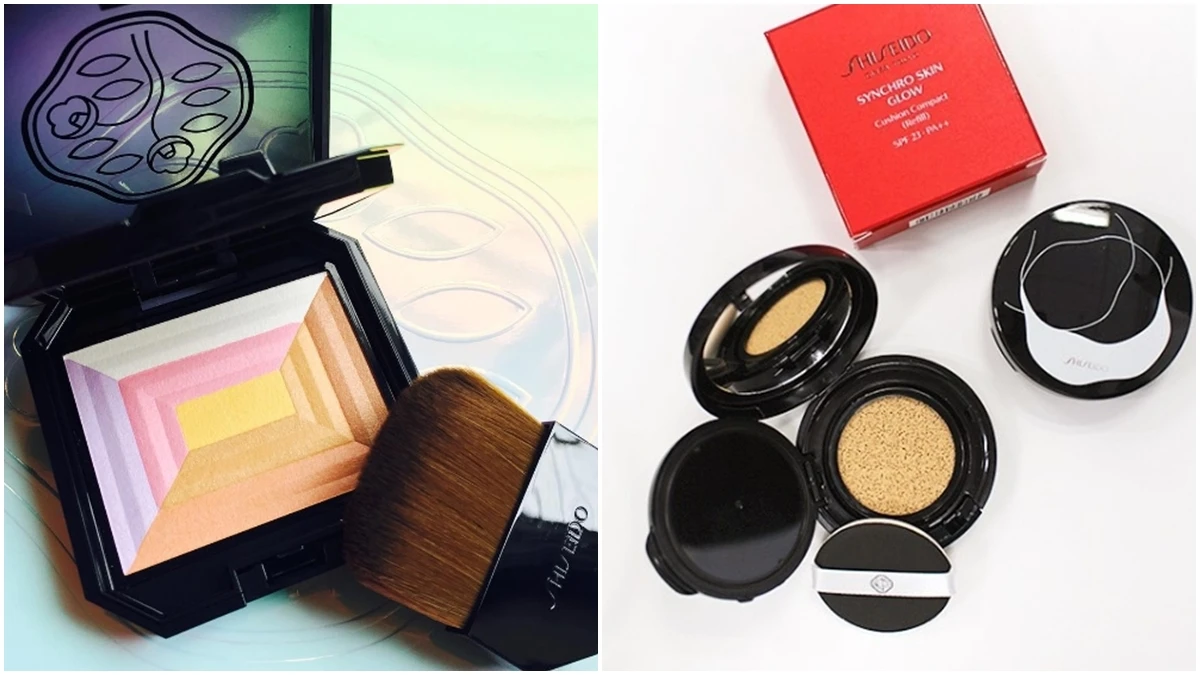 資生堂擁有百年歷史的七色蜜粉,宛如霓光彩虹般迷人,搭配氣墊粉餅壓軸登場