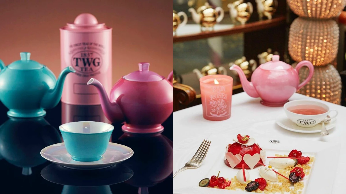 搭配粉嫩色茶具剛剛好!TWG Tea推出西洋情人節限定套餐