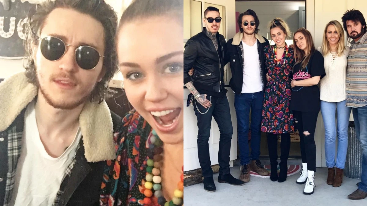 還以為是新歡!麥莉希拉曬全家福照,超帥弟弟高顏值成話題